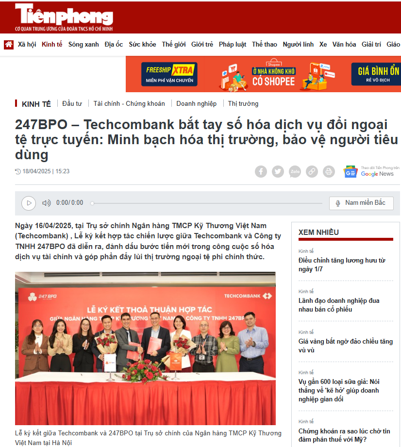 Báo chí nói gì về chúng tôi - Công ty TNHH 247 BPO