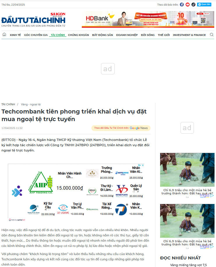 Báo chí nói gì về chúng tôi - Công ty TNHH 247 BPO